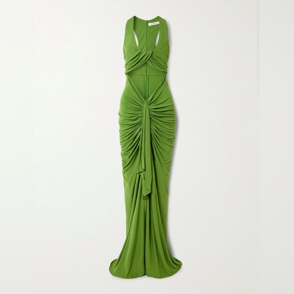 Christopher Esber Elegant Green Evening Gown Size 8 US